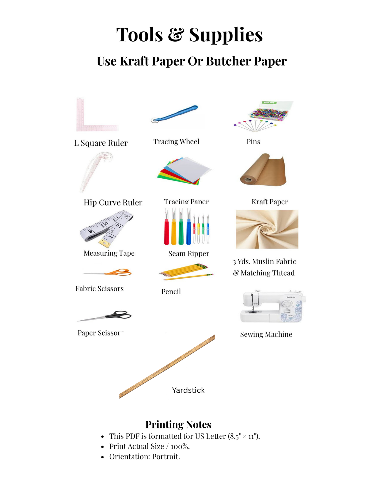 Beginner Friendly |How to Draft a Skirt Block — Sewing Tutorial PDF- US Letter-A4 - Beginner Friendly